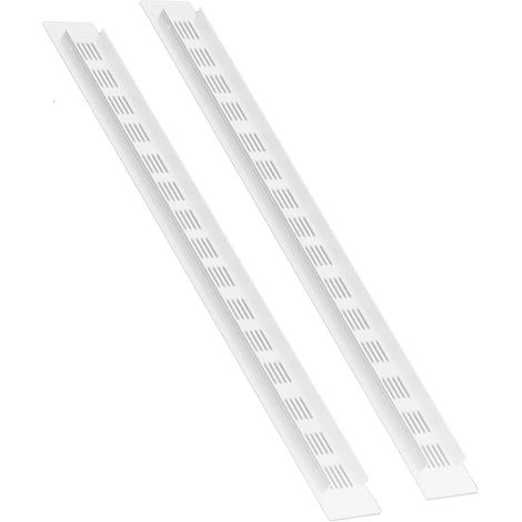 2 Pcs de couverture de grille d’aération blanche 600 mm x 80 mm en alliage d’aluminium pour évent de cuisine, évents de placard, évent de réfrigérateur 24 x 3 pouces, grille de ventilation à (1/4)