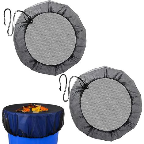 Red para barril de lluvia (2 piezas), cubierta con cordón, cubierta redonda (120 cm de diámetro) (1/5)