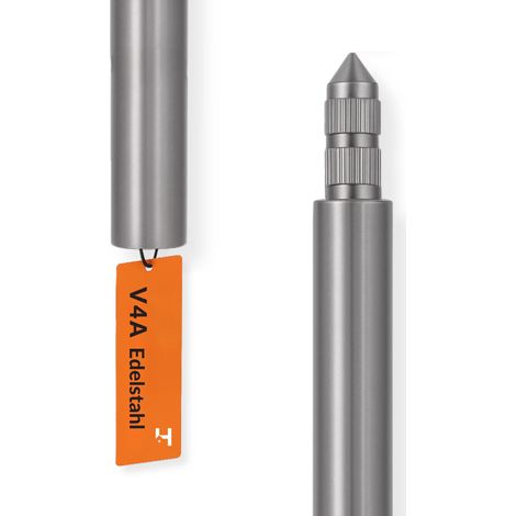 HausHeld Tiefenerder V4A 1,5 m - Erdungsspieß Ø20 mm Edelstahl (1/5)