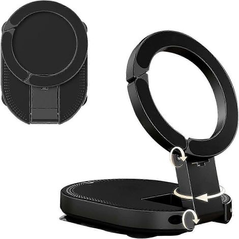 Support magnétique pour téléphone, rotation à 360°, pliable, à ventouse, pour voiture ou bureau (1/5)