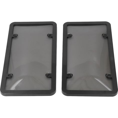 Ensemble de protection pour cadre de plaque d'immatriculation, taille standard, finition fumée résistante aux UV, pour voiture et camion. (1/5)