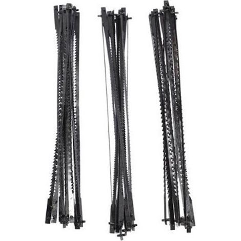Lot de 36 lames de scie à chantourner 127 mm en acier au carbone avec goupille, 15/18/24 dents, coupe standard et fine. (1/5)
