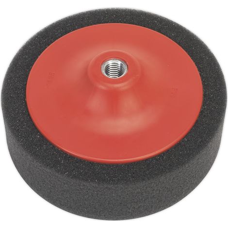 Sealey PTC/CH/M14-P 150 x 50mm Buffing & Polishing Foam Head M14 x 2mm - Black/Soft