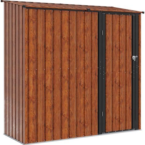 Maison Exclusive - Cobertizos de jardín Marrón 203 x 85,5 x 200 c (1/5)