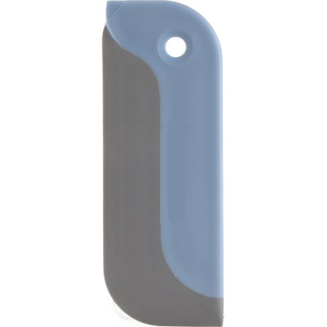 Piccola spatola ergonomica in plastica per la pulizia degli specchi, con bordo arrotondato, foro per appenderla e lama multiuso. Ideale per specchi e piani cucina. (1/5)