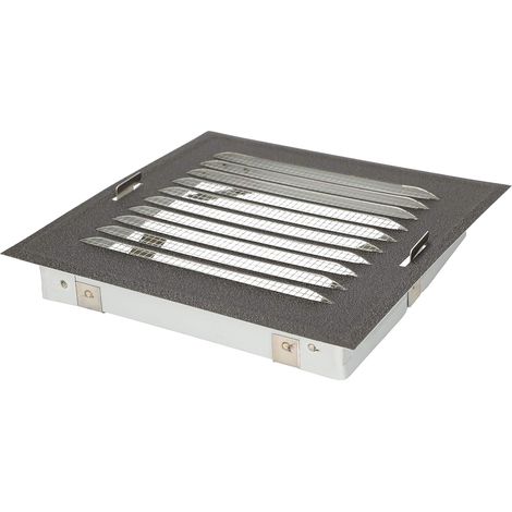 KOTARBAU Grille de ventilation 14 x 14 cm avec moustiquaire - Grille d'aération en métal pour cheminées, ventilation - Anthracite (1/5)