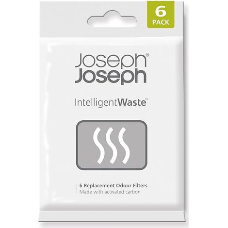Joseph Joseph noir Lot de 6 filtres poubelle anti-odeur