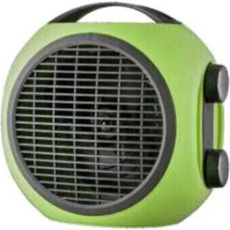 Stufa Elettrica da Bagno Ventilata Colorata Compatta 2000 W - Colore: Verde