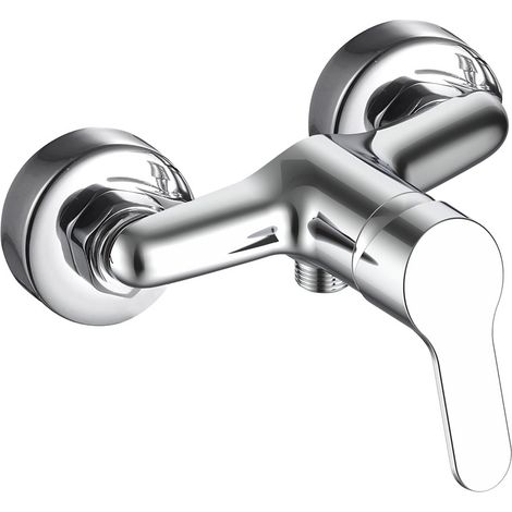 Kibath Grifo de Ducha monomando ASPA acabado CROMO brillo fabricado en latón (1/2)