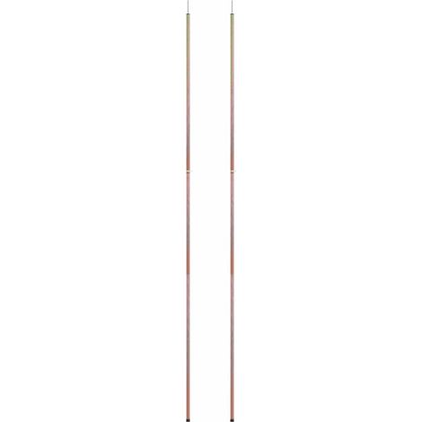 Mâts de tente télescopiques pour bâche et auvent en acier galvanisé réglables 170-255 cm lot de 2 (1/5)