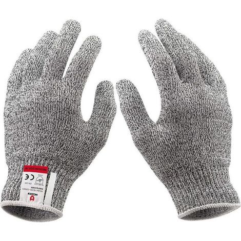 Gants de protection unisexe classe 5 en microfibre gris – taille unique, haute résistance et confort optimal pour usage professionnel (1/5)