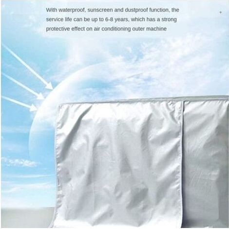 Housse pour pompe de piscine, Climatiseur Exterieur Plus épaisse Couverture Imperméable de Climatiseur de Couverture pour Unités Extérieures 75X26X57cm Fontainebleau (1/4)