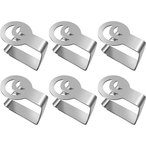 6-teiliges Set Tischdeckenclips aus Edelstahl, Tischdeckenclips für den Außenbereich, Tischdeckenbefestigungen, verstellbare Tischdeckenclips für den Außenbereich (1/5)