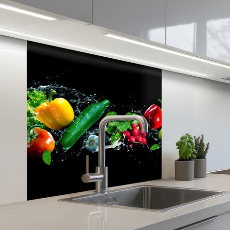 SCHIENALI CUCINA Vegetale - Splash - Nero 80x80 cm (1/5)