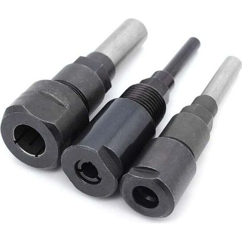 3-teiliges Fräserset, Fräszangenverlängerung, Fräs- und Trimmzangenverlängerung, Verlängerung für Schneid- und Graviermaschinen, 1/4"/1/2"/8-mm-Holzfutter, Schaftfräser (1/5)