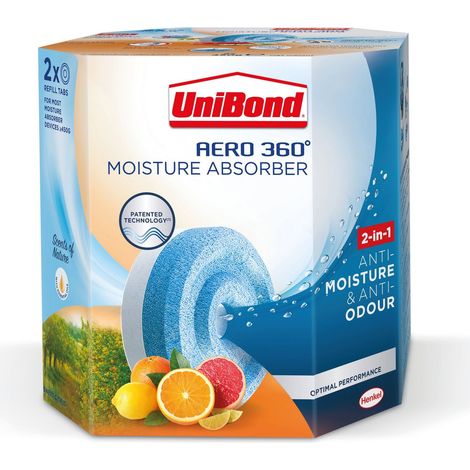 UniBond 3005117 AERO 360 Moisture Absorber Citrus Refills (Pack 2) UNI3005117