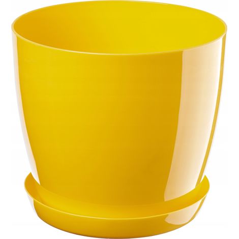KADAX Blumentopf, Pflanzkübel mit Untersetzer, runder Blumenkübel für Innen, eleganter Pflanztopf au (1/5)