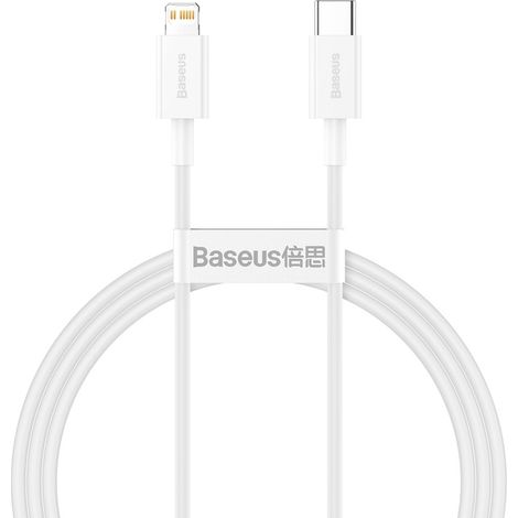 Cavo per iPhone USB Type C - Lightning Power Delivery 20W 1m bianco (1/5)