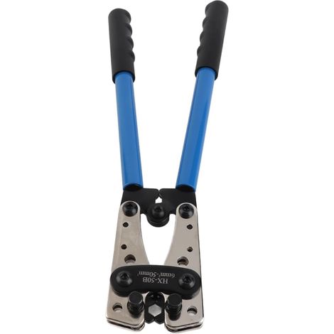 Pince à sertir pour fiches de 6 à 50 mm, pince à sertir hexagonale, outil de sertissage pour cosses de câble de batterie (1/5)