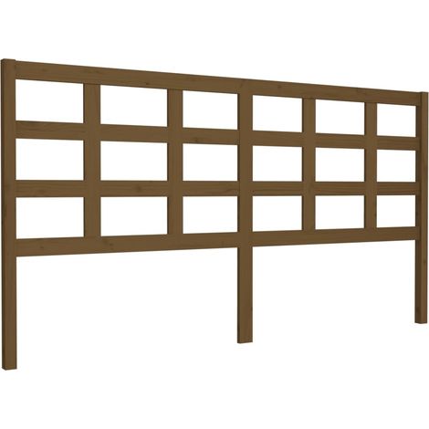 Maison Exclusive - Bett-Kopfteil Honigbraun 185,5x4x100 cm Massiv
