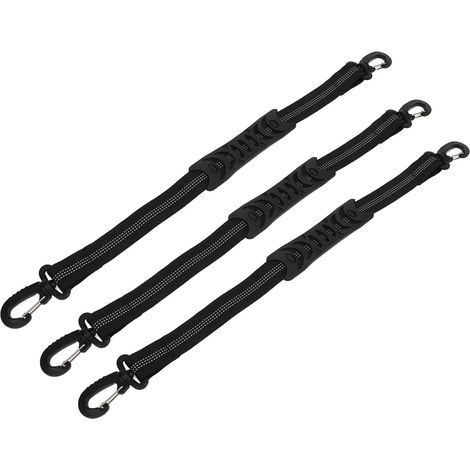 3-teiliges Set bestehend aus Rollschuhen, einem Nylonseil, Ski- und Snowboardschuhriemen, mit denen die Rollschuhe getragen werden können, schwarz. (1/5)
