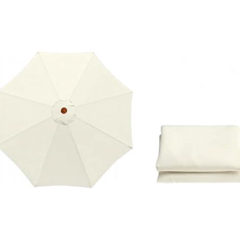 Toile de rechange universelle pour parasol de jardin, terrasse, cour, plage, piscine, table de marché de 3 m (1/5)