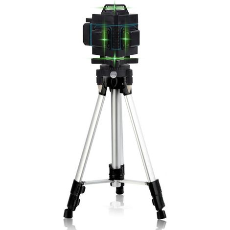Niveau Laser 16 Lignes 4x360° Haute Précision - Trépied+Télécommande Batterie 3600mAh IP54 Etanche Projection Mur/Sol/Plafond pour Carrelage et Maçonnerie - Prise EU (1/5)
