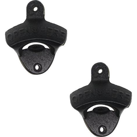 Piece Wall Mounted Beer Bottle Opener - Black, Vintage Style Cast Iron Beer Bottle Opener (1/4)