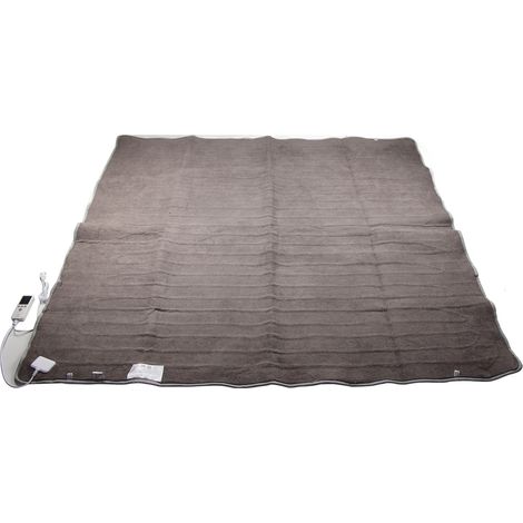 Couverture chauffante électrique à chauffe rapide, maintien de chaleur, interrupteur intelligent, grise, pour maison dortoir, prise UE 220V, 180x200cm, 180W (1/5)