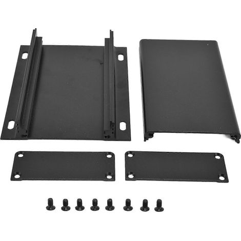 Elektroverteilerkasten aus Aluminiumlegierung, geteiltes Gehäuse, 25 x 84 x 110 mm, mattschwarze Platte