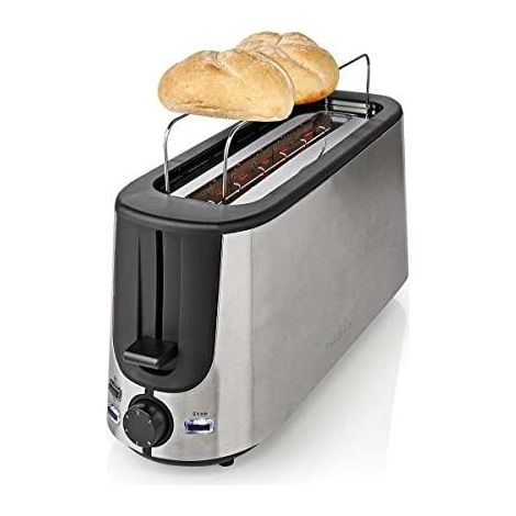 Toaster edelstahl serie 1 scheibe braunungsgrad 6 auftaufunktion brotablage aluminium