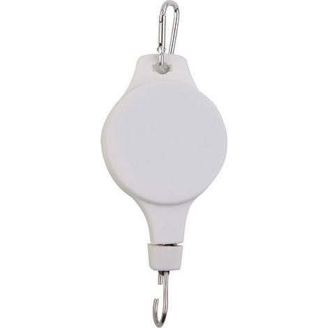 1 pièce/paquet Poulie pour plantes suspendues, crochet robuste pour mangeoire à oiseaux, blanc