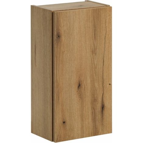 Badezimmer-Schrank VANO – 1 Tür – Eichenfarbe – L30 × B57 × H18 cm – Zum Aufhängen