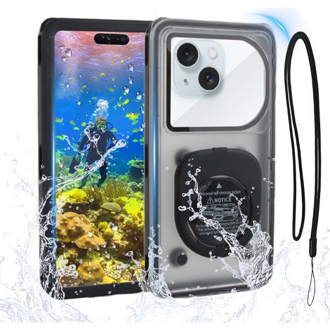 Funda impermeable IPX8 de 17 cm, funda para teléfono, protección para el agua, ideal para buceo, surf, natación y otras actividades acuáticas, compatible con iPhone 16 Pro Max. (1/5)