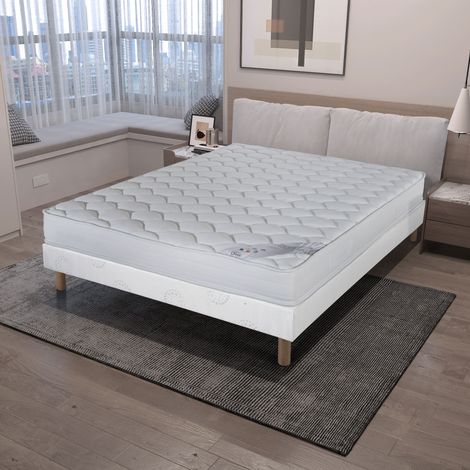 Matelas mousse 160x200x18 cm soutien équilibré blanc - MONTINA