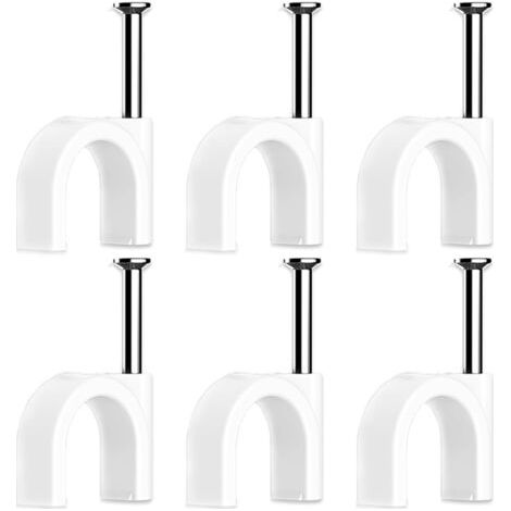 Lot de 100 attaches de câbles électriques, fixation de câbles électriques, colliers de serrage pour câbles muraux (10 mm)-AquaForge (1/4)
