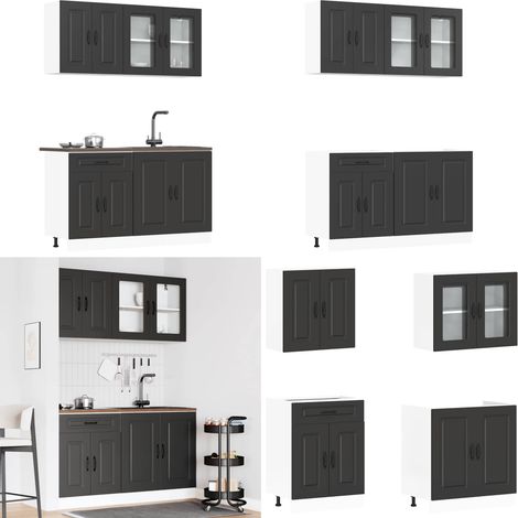 vidaXL Ensemble d'armoires de cuisine 4 pcs Kalmar bois d'ingénierie (1/5)