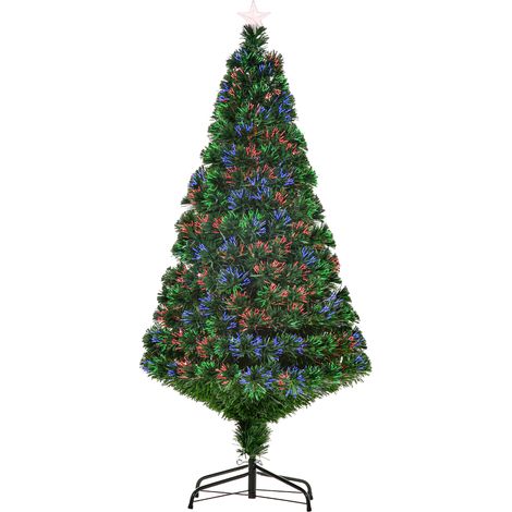 Sapin de Noël artificiel LED 150 cm 180 astuces avec support métallique