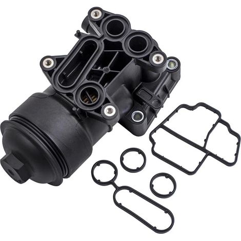 03L115389C Boîtier de filtre à huile pour refroidisseur d'huile Joint de rechange pour A1 A3 A4 A5 A6 Q3 Q5 TT 1.6 2.0 TDI Golf VI 5K1 517 Passat 362 3C2 Fabia II 542 545 03L115389B 003L115389B (1/5)