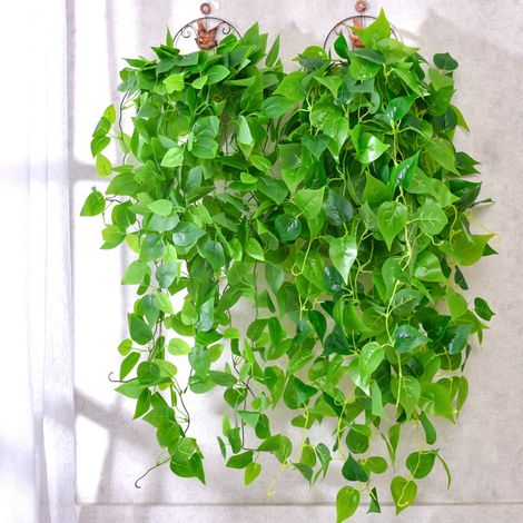 Plante Artificielle - Liane Simulée Scindapsus - Décoration Murale Intérieure Extérieure - Longueur 105 cm - 1 Pièce (1/5)