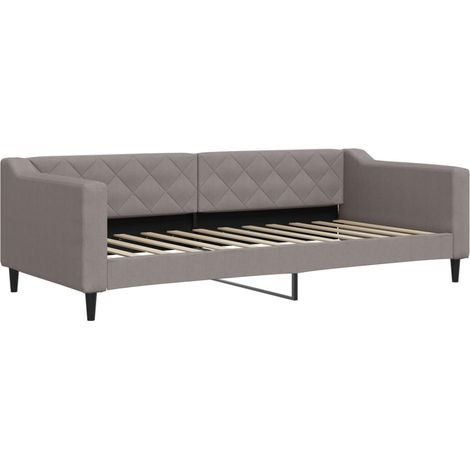 vidaXL Letto da Giorno Tortora 90x200 cm in Tessuto
