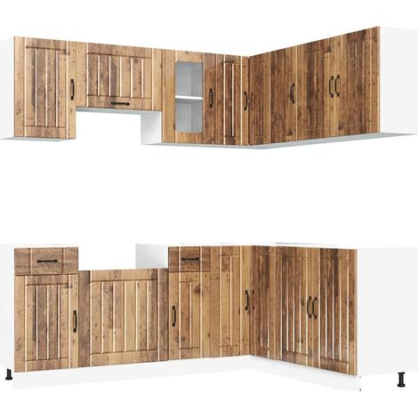 Maison Exclusive - Set Mobili da Cucina 11 pz Kalmar Legno Vecchio in Truciolato