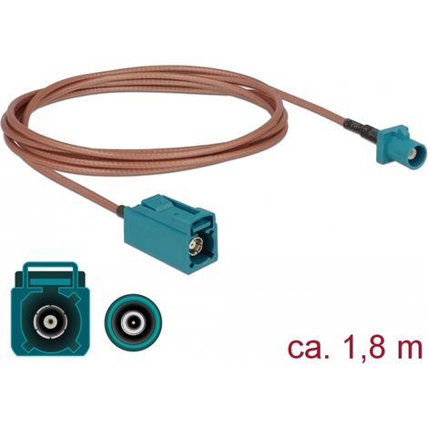 Delock Cable de antena de macho FAKRA Z  hembra FAKRA Z RG-316 1,8 m