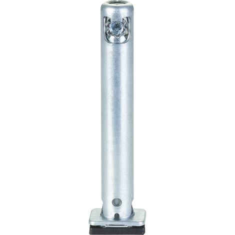 SOTECH Sockel-Höhenversteller (Höhe 70 mm Durchmesser Ø 14 mm Bohrtiefe 80 mm Tragkraft 300 kg) verstellbar +25 mm mit Bodengleiter zum Einbohren in Wangen und Schrankseiten (1/4)