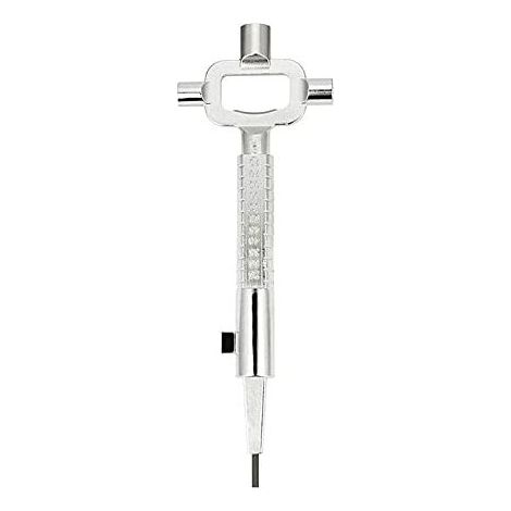 Llave cuadrada multifuncional, llave de cruz, llave universal para construcción, llave con escala, llave universal para armarios eléctricos, se puede utilizar para medir la longitud de bombonas de gas