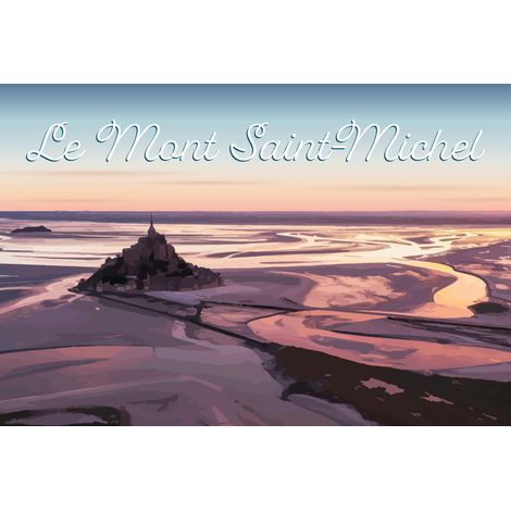Tableau sur toile illustration Lever de soleil 45x65 cm - Impression sur Toile Murale Décorative - Image imprimée en HD sur Toile - Toile sur Châssis en Bois FSC - Fabriqué en France (1/5)