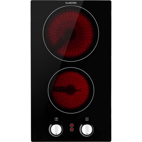 Klarstein EasyCook Domino Placa cerámica de cocción 3000W regulador giratorio negro