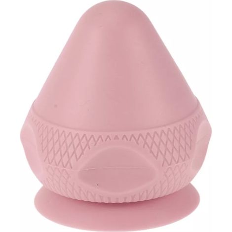 Bola cónica para masaje muscular con ventosa rosa, alivio y relajación. (1/3)