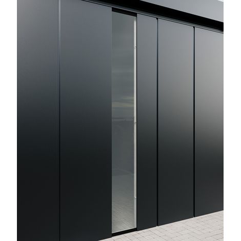 Hörmann Wandelement mit bodentiefer Verglasung für "Juno" Gerätehäuser, anthrazit, 48 x 200 cm (1/5)