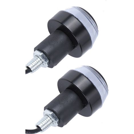 Feux clignotants LED 12V pour guidon moto, 2 pièces, embouts de poignée avec signal lumineux, universel (1/4)